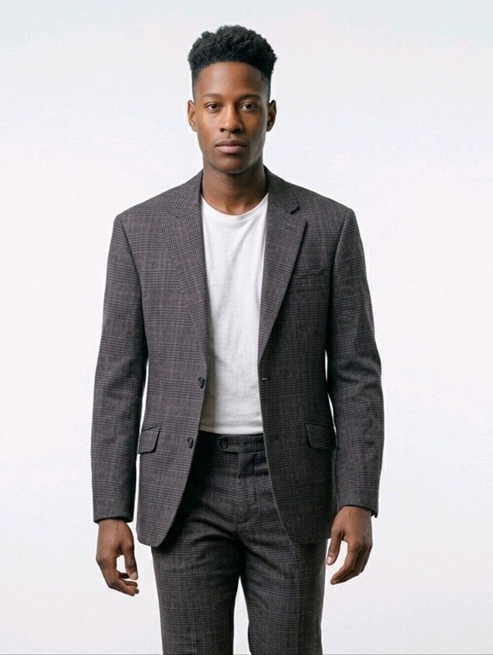 Madison Men's Gray Plaid Blazer Gorgeous!